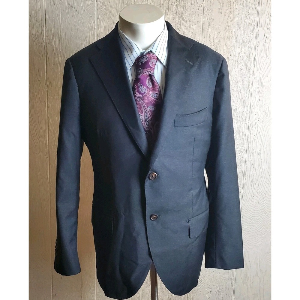 Proper Cloth Blazer Mens 38 Charcoal VBC Wool Surgeon Cuff Jacket